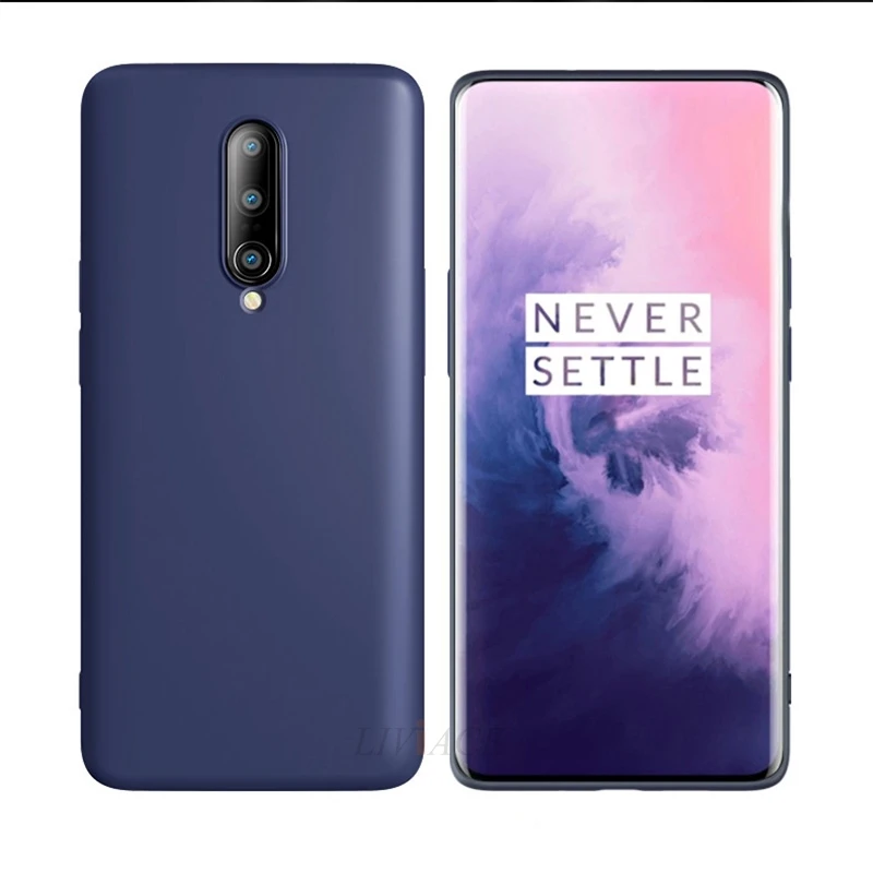 Жидкий силиконовый чехол для телефона для oneplus 7 pro 6 6t 5 5t 7t мягкая задняя крышка чехол s on one plus 7 7pro oneplus 7 T fundas - Цвет: navy