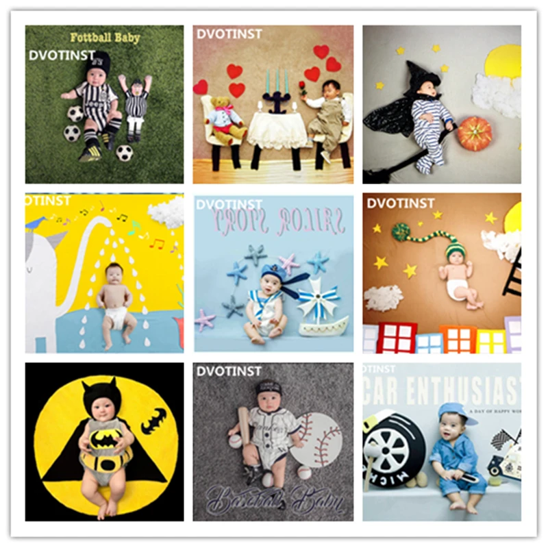 

Dvotinst Baby Photography Props Theme Background Blanket Costume Clothes Set Fotografia Accessories Studio Shoots Photo Props