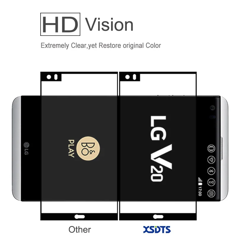 2 шт Защитная пленка для экрана LG V20 анти Браст 2.5D Закаленное стекло полное
