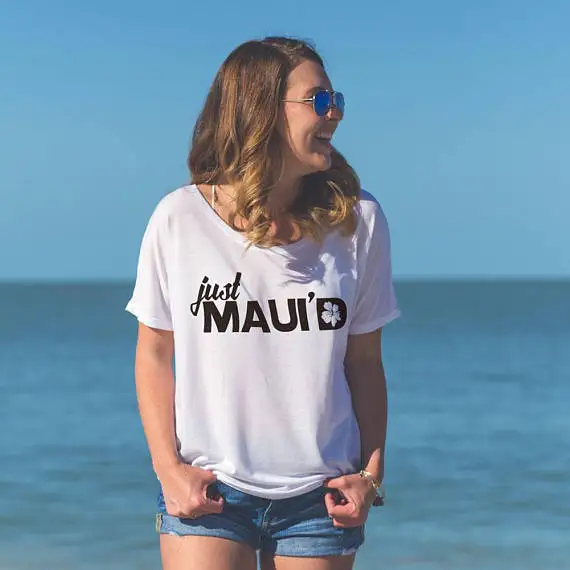 Wedding Shirts - Just Maui'd - Just Married Men's Shirt - Destination Wedding - Honeymoon Shirts - Couples Shower Gift - Gift for Groom