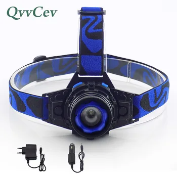 

Build-in Li-ion Battery Headlamp Zoom Headlight Rechargeable Frontal led Lampe Xm-L Q5 Head Lantern For Camping Fishing