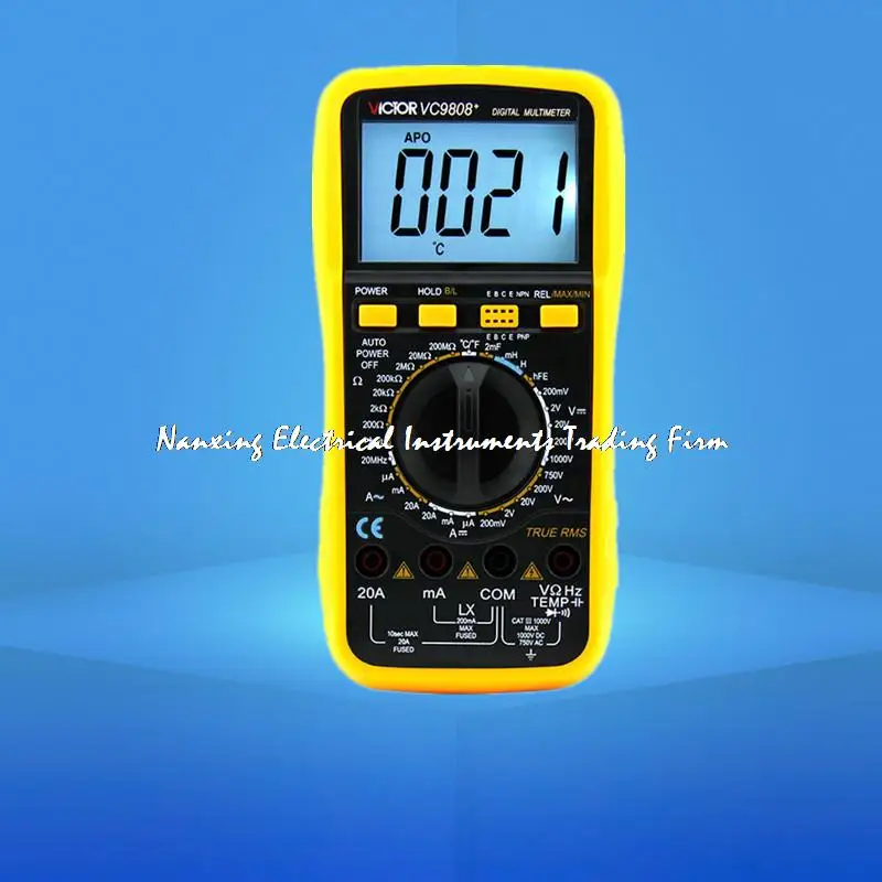 

VICTOR VC9808+ 3 1/2 Digital multimeter DCV ACV DCA/R/C/L/F