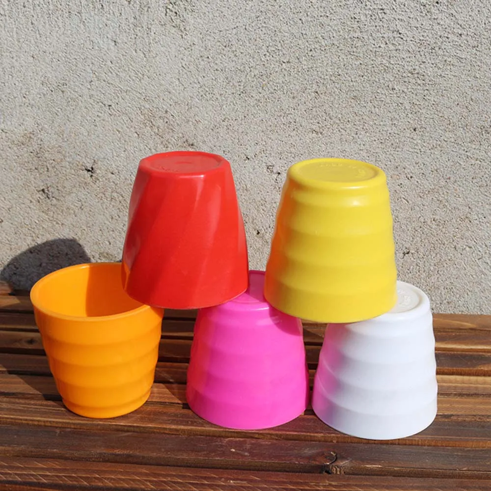 

1pc Rainbow Color Mini Pots Succulent Plant Creative Small Flower Pots Plastic Pots Planter