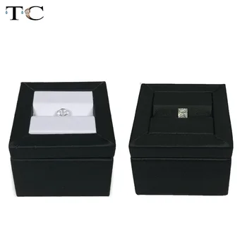 

PU Leather Square Diamond Display Jewelry Beads Earring Display Stand Jewellery Holder Case Showcase 6*6*5cm