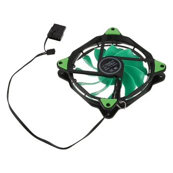 

3-Pin/4-Pin 120mm PC Computer Case CPU Cooler Cooling Fan with LED Light DC12V -Green