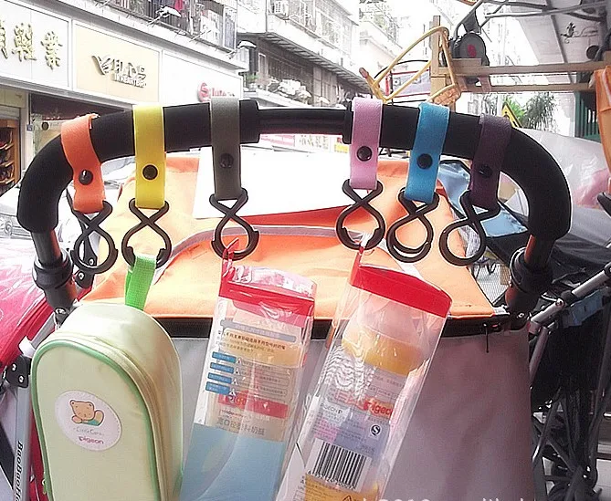 New 15pcs Plastic Baby Stroller Pram Pushchair buggy clip hanger hanging shopping bag carrier