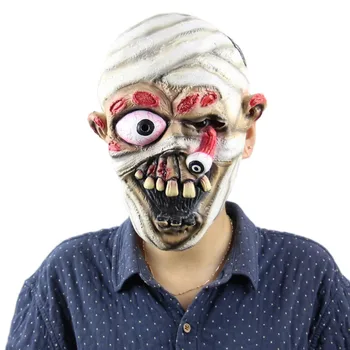 

Scary Zombie Dolls Mask,Halloween Mask Devil Demon Wizard Costume Party Latex Mask Bleeding Zombie Horror face mask for Adults