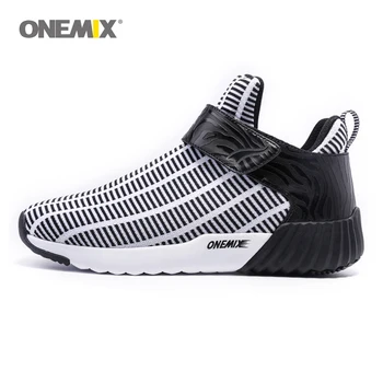 

ONEMIX 2020 New Stylish Man Running Shoes High Top Sneakers Boy Breathable Sports Walking Mr