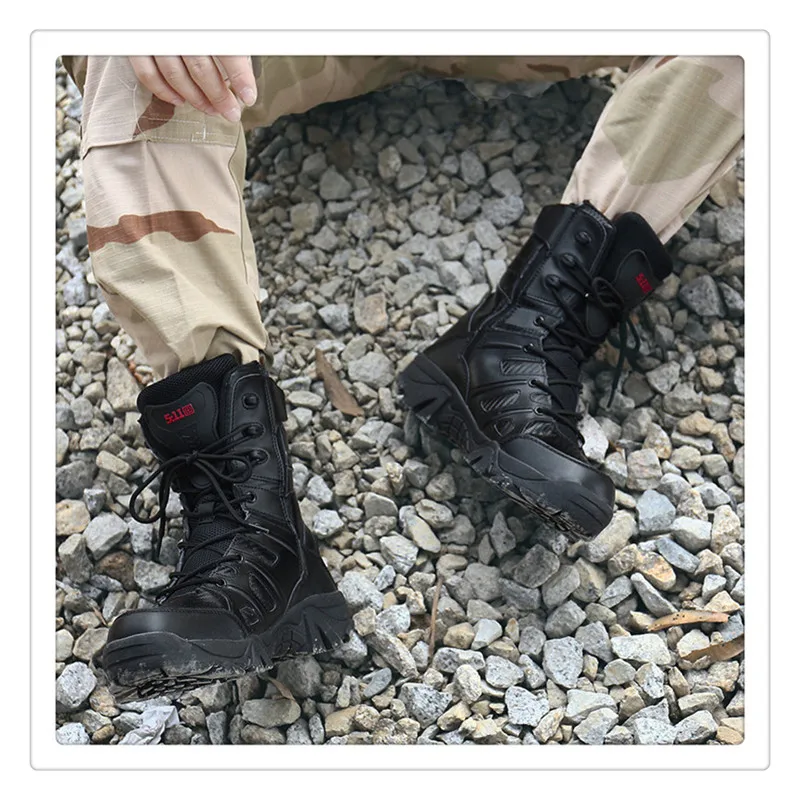 Высококачественные брендовые военные кожаные ботинки; спецназ; тактические мужские ботинки для пустыни; Уличная обувь; ботильоны