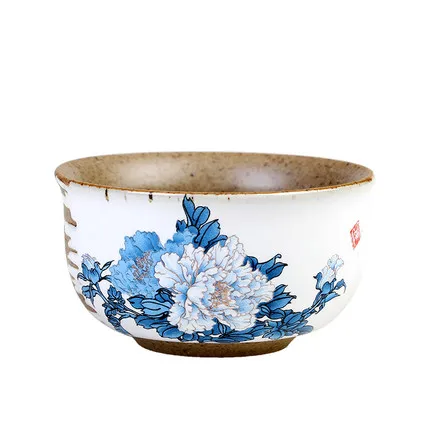 Толстые глиняные Керамические кунг-фу чайные чашки пуэр, чашки для чая, большие антикварные мастер чашки, одна чашка, уникальное сочетание глины и грязи