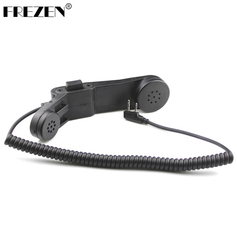Walkie Talkie Handphone K Plug Tangan Mic Z-TAC Elemen H250-PTT Komunikasi Stasiun Menangani Mikrofon Untuk Kenwood Baofeng
