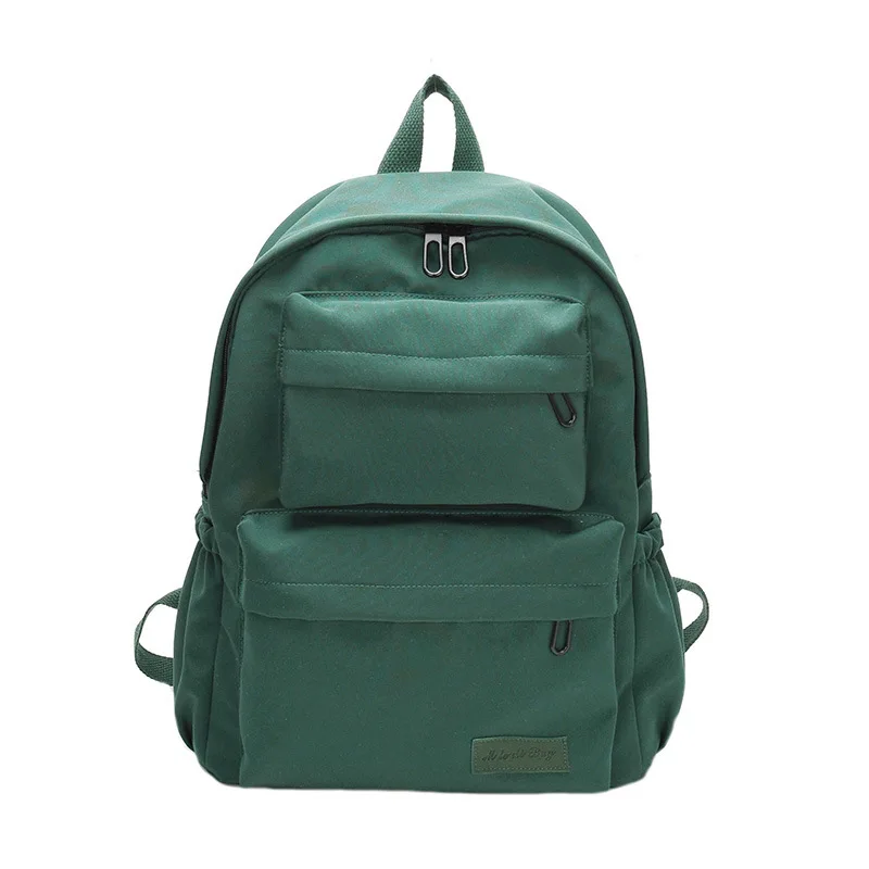atinfor Waterproof Nylon Backpack Women Multi Pocket Travel Backpacks Female School Bag for Teenage Girls Book Mochilas - Цвет: Зеленый