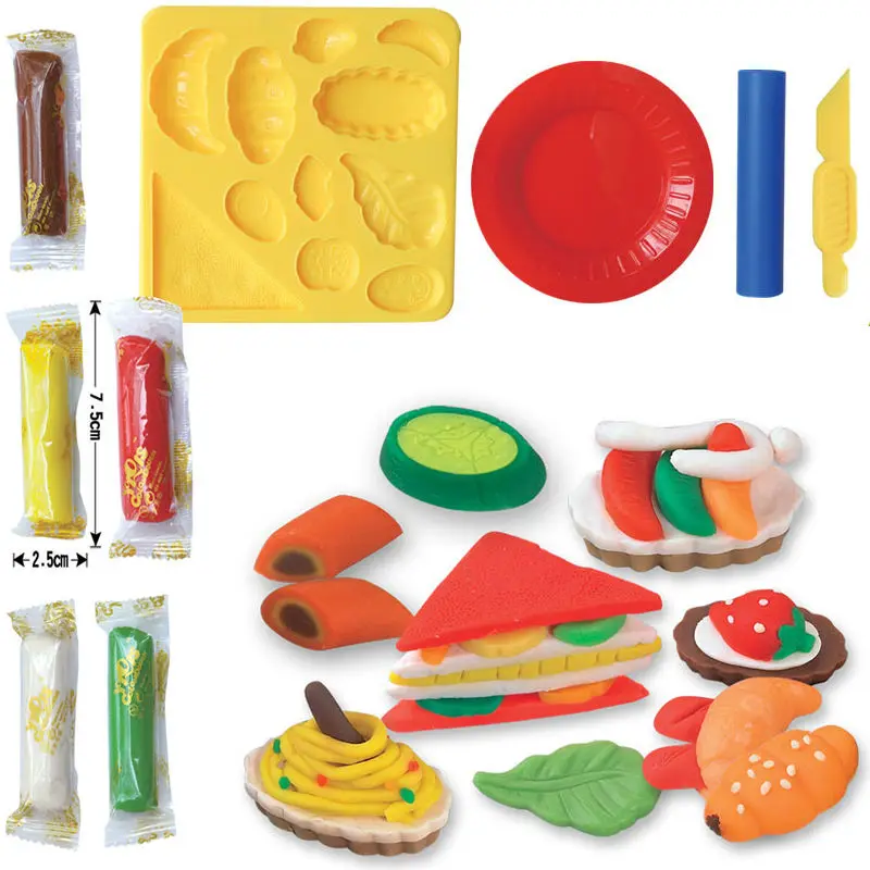 3D цвет пластилина, глины костюм родитель-ребенок интерактивные игрушки сэндвич набор формы интеллектуальные игрушки