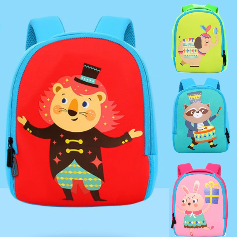 

Orthopedic Cute lion Animals Baby Backpack Kids baby school bag for Girl boy 1-3 years Children ZOO families Kindergarten Bag