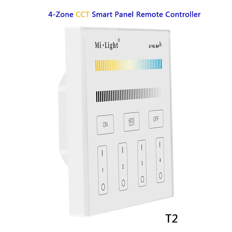 Miboxer P1/P2/P3/T1/T2/T3/T4/B0/B1/B2/B3/B4/B8 яркость/CT/RGB/RGBW/RGB+ CCT светодиодная умная панель светильник с дистанционным управлением - Цвет: T2