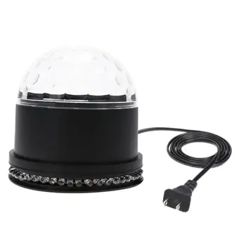 

2 in 1 Six Color LED Stage Lamps Crystal Magic Ball Sound Control Light