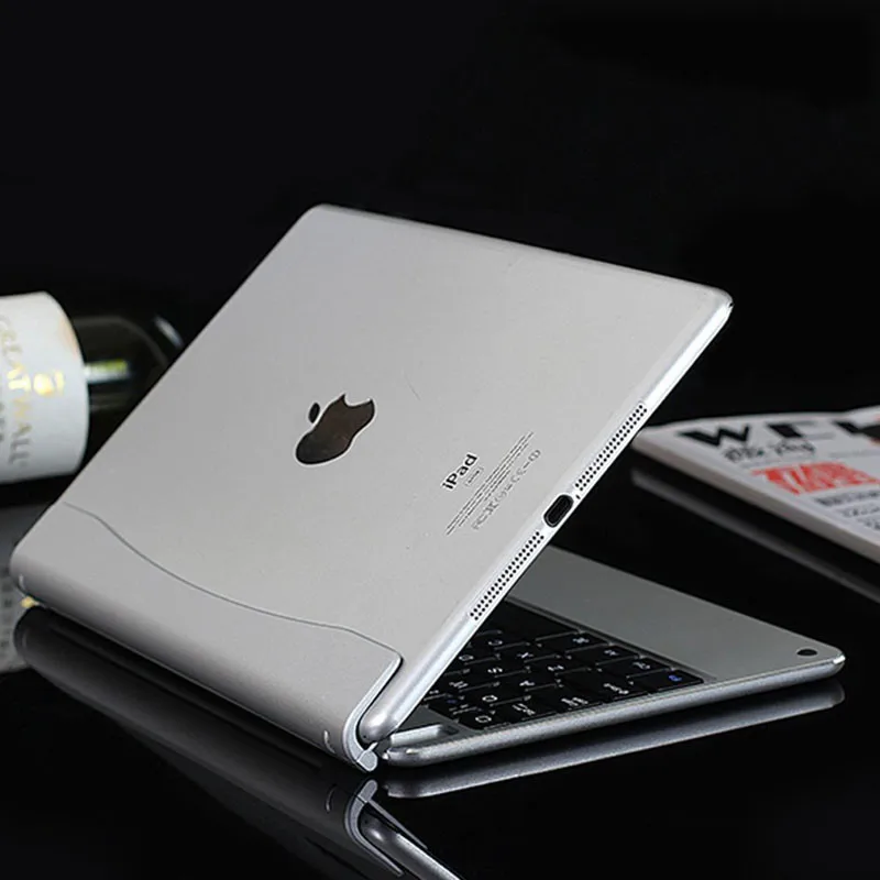 Беспроводная копия алюминиевого сплава Bluetooth клавиатура с подставкой док-станция для Apple iPad Air 1/2/3 для iPad Pro 9,7 ''золотой
