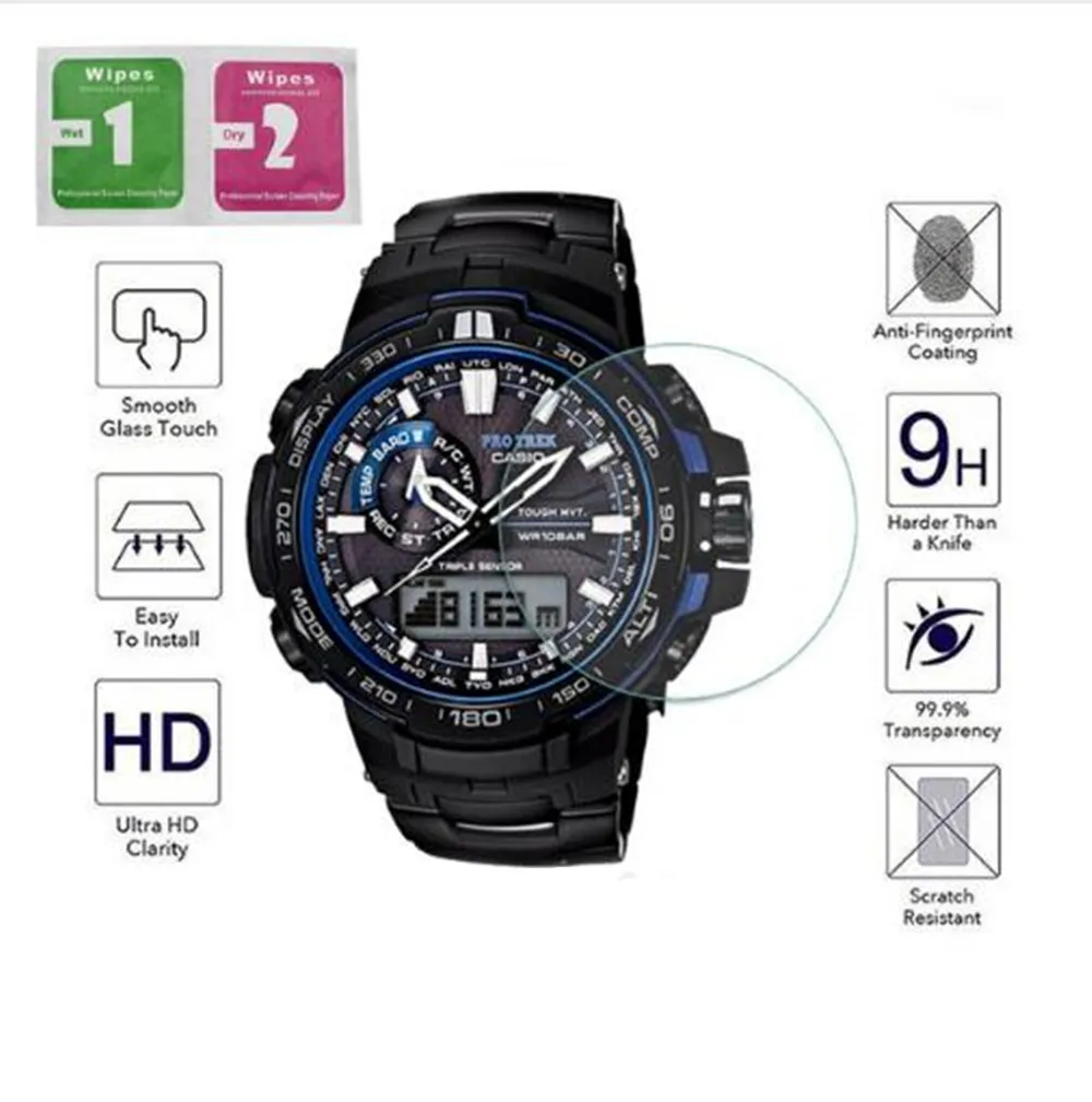 2 шт для защиты экрана из закаленного стекла Casio G-SHOCK GA-110 GA-100 GA100 GA110 PRW-6000 YT prw 6000 6100 |
