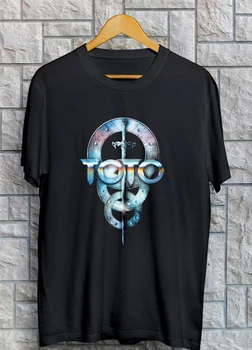 

New TOTO Rock Band Legend Tour Logo Men's Black White T-Shirt Size S-3XL Fashion T Shirts Slim Fit O-Neck Top Tee Plus Size