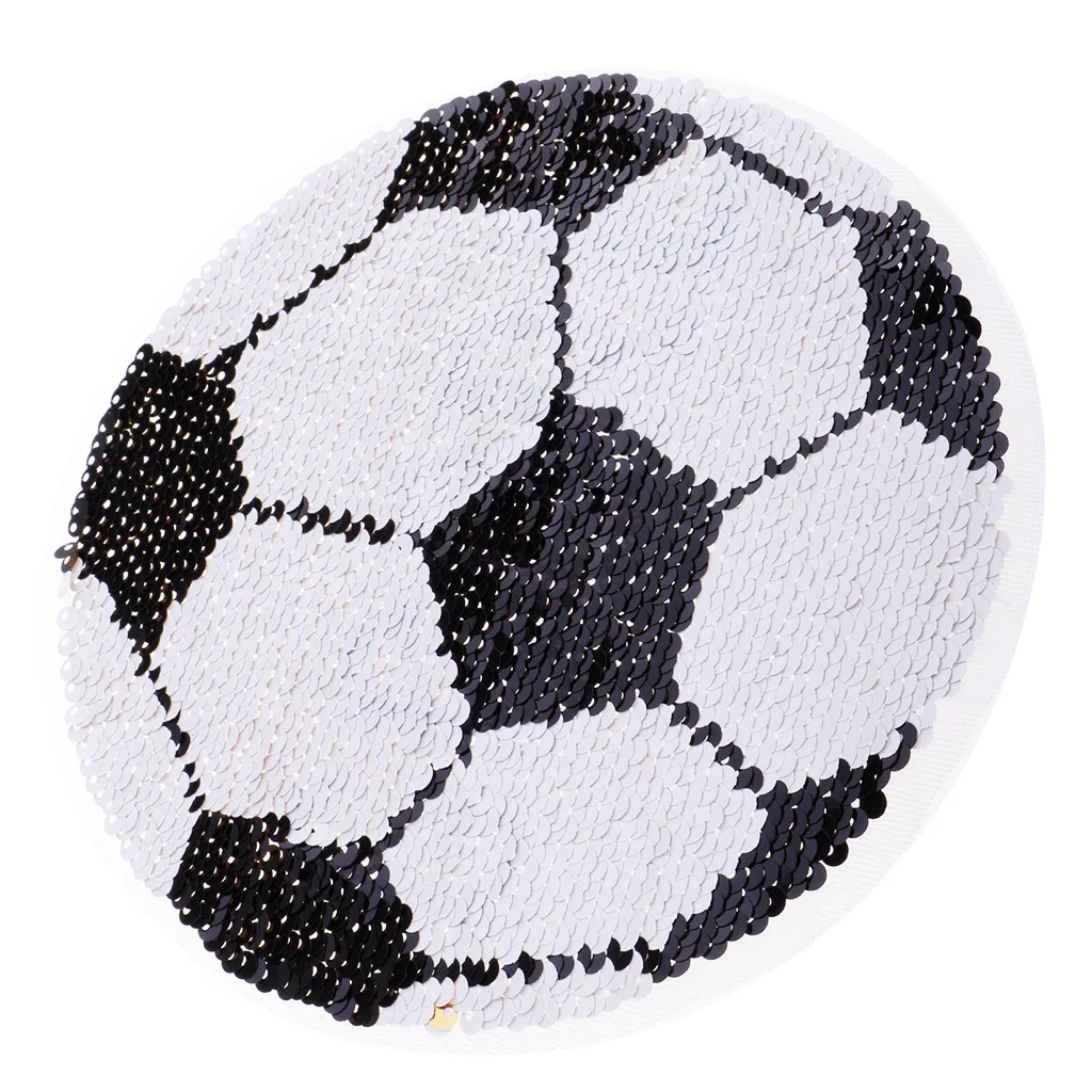 Reversible Football Sequins Patch Embroidery DIY Sew on Patches for Clothes T-shirt Jeans Clothing Bags | Дом и сад