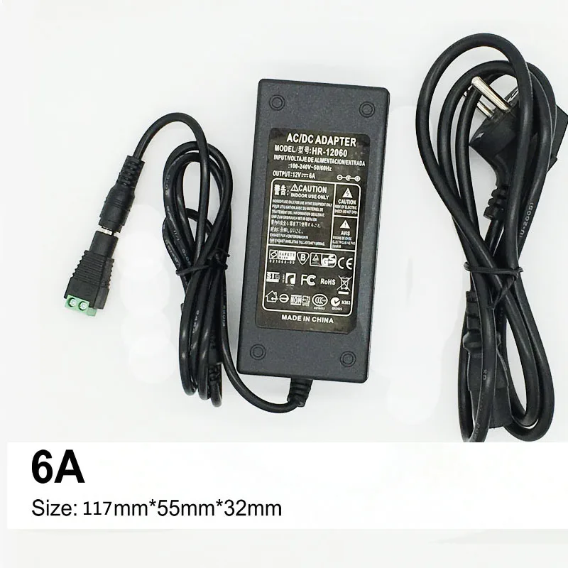 AC 100 в 240 DC 12 В трансформатор адаптер питания 1A 2A 3A 5A 6A 8A 10A конвертер для 2835 5630 5050