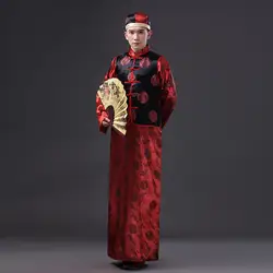 Китайский жениха свадебное платье Hanfu традиционные Костюмы для Для мужчин древний костюм Услуги шоу традиции одежда Бесплатная доставка