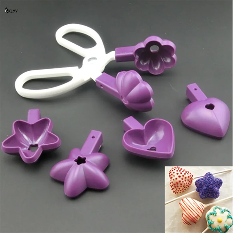 

BXLYY 1set Baking Mold Three-in-One Lollipop Cake Mould Chocolate Cake Clip Kitchen Accessories Baking Dish Cake Decor Tools.8z