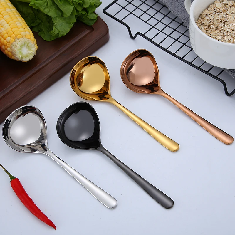 304 Stainless Steel Multi purpose Soup Spoon Sauce Spoon Creative Deep
