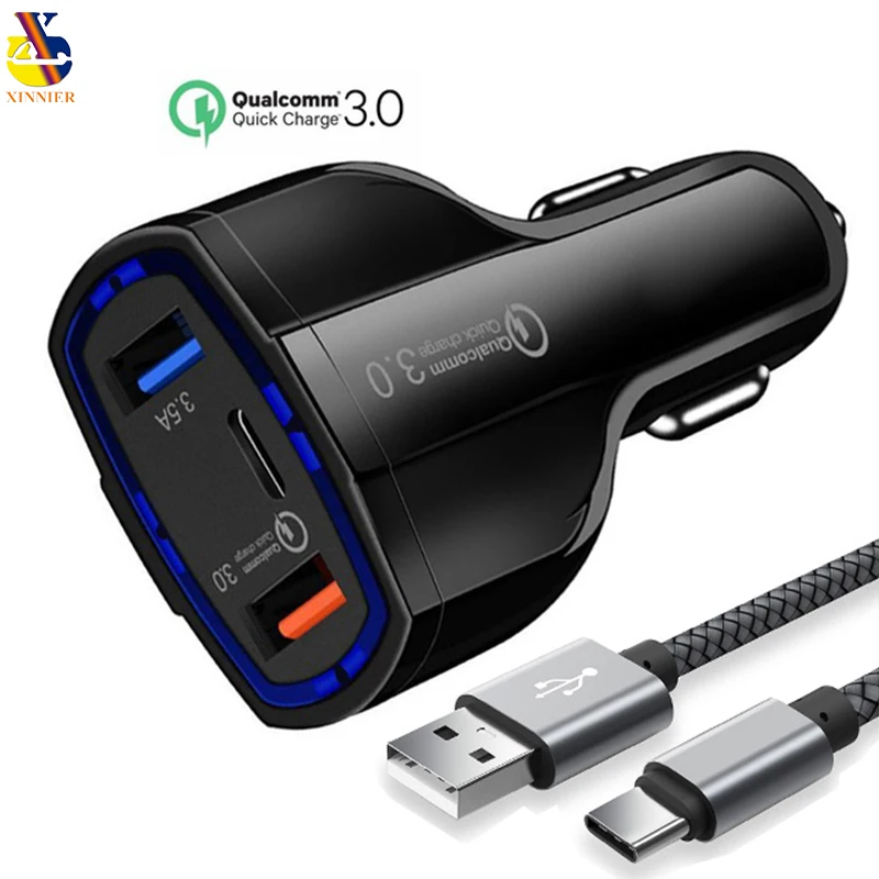 تهمة 3.0 الهاتف المحمول شاحن سيارة usb شاحن سريع 2 ميناء usb شاحن سيارة شاحن سريع ل iphone7 سامسونج هواوي htc اللوحي