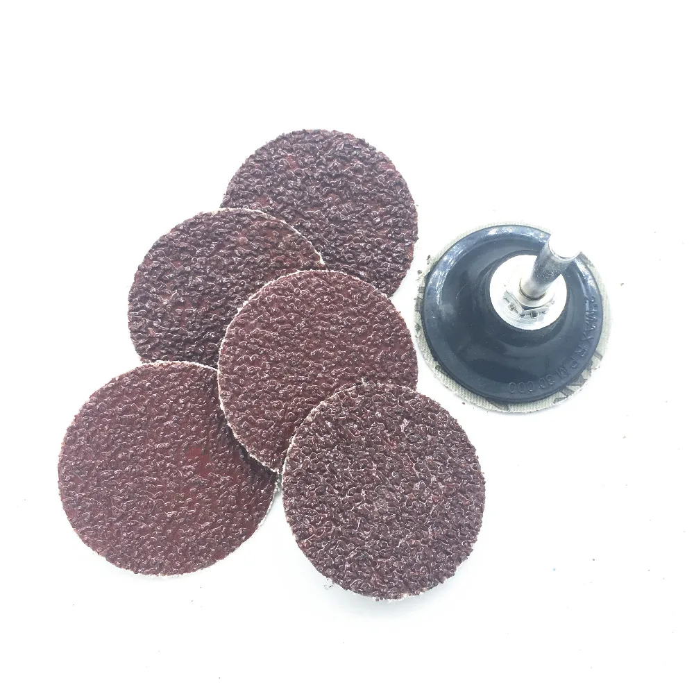 10ps Sanding Disc 2" 50mm Roll Lock Sanding Disc Type R roloc+1ps Shank