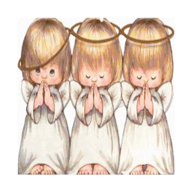 Needlework-5D-DIY-Diamond-Painting-Cross-Stitch-Embroidery-Three-Angel-Girl-Prey-Rhinestone-Pasted-Home-Decorative