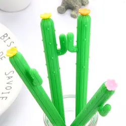 Гелевая ручка с кактусами 0,5 мм зеленое растение Творческий обычные ручки милые ручки для письма детей Подарки Симпатичные Школьные