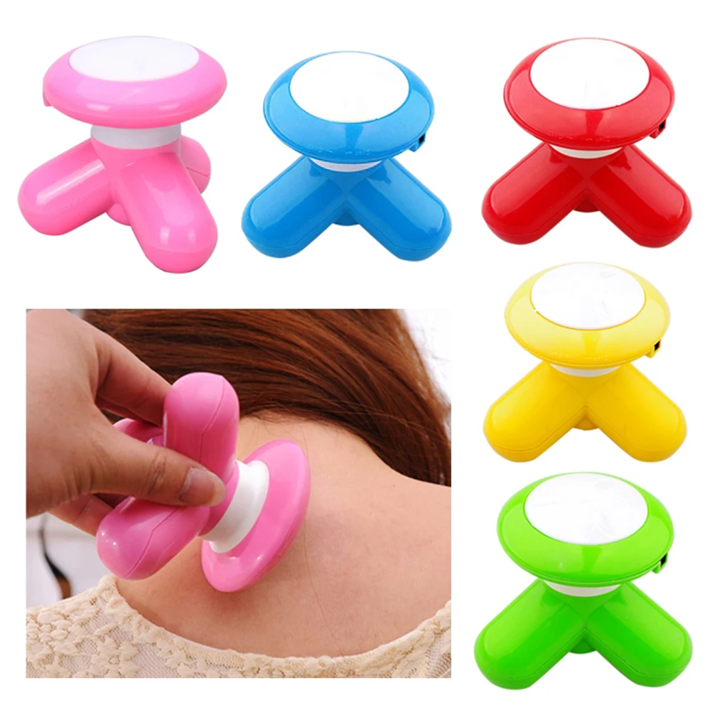 Plastic Multi-color Mini Electric Handled Wave Vibrating Massager USB Battery Full Body Massage
