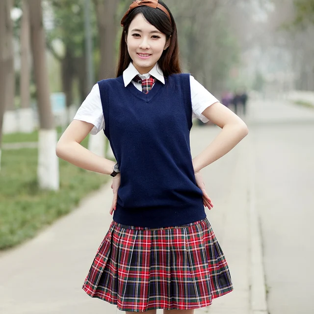 S XL Spring Girl Fashion School wear Autumn high school uniform set ...