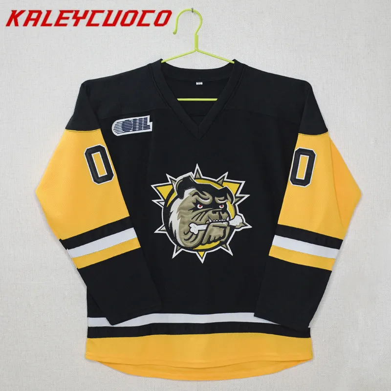 

Hamilton Bulldogs # Custom your name and number Stitched Hockey Jersey