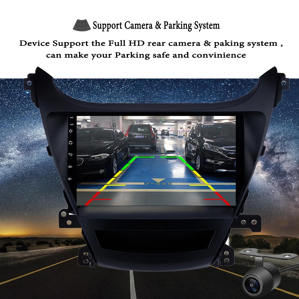 Perfect Android 9.1 4GB RAM Car DVD player GPS Navigation Headunit For Hyundai Elantra/Avante/I35 2014 2015 radio tape recorder IPS 12