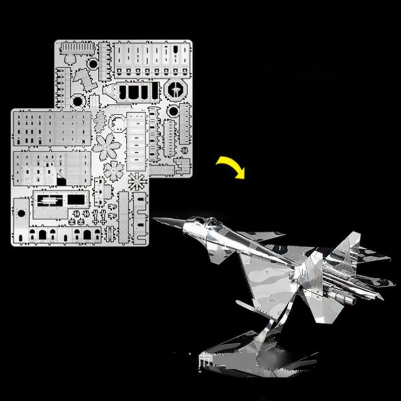 SU 34 warplane Mutil Стили 3D металлическая головоломка модель DIY лазерная резка ручной