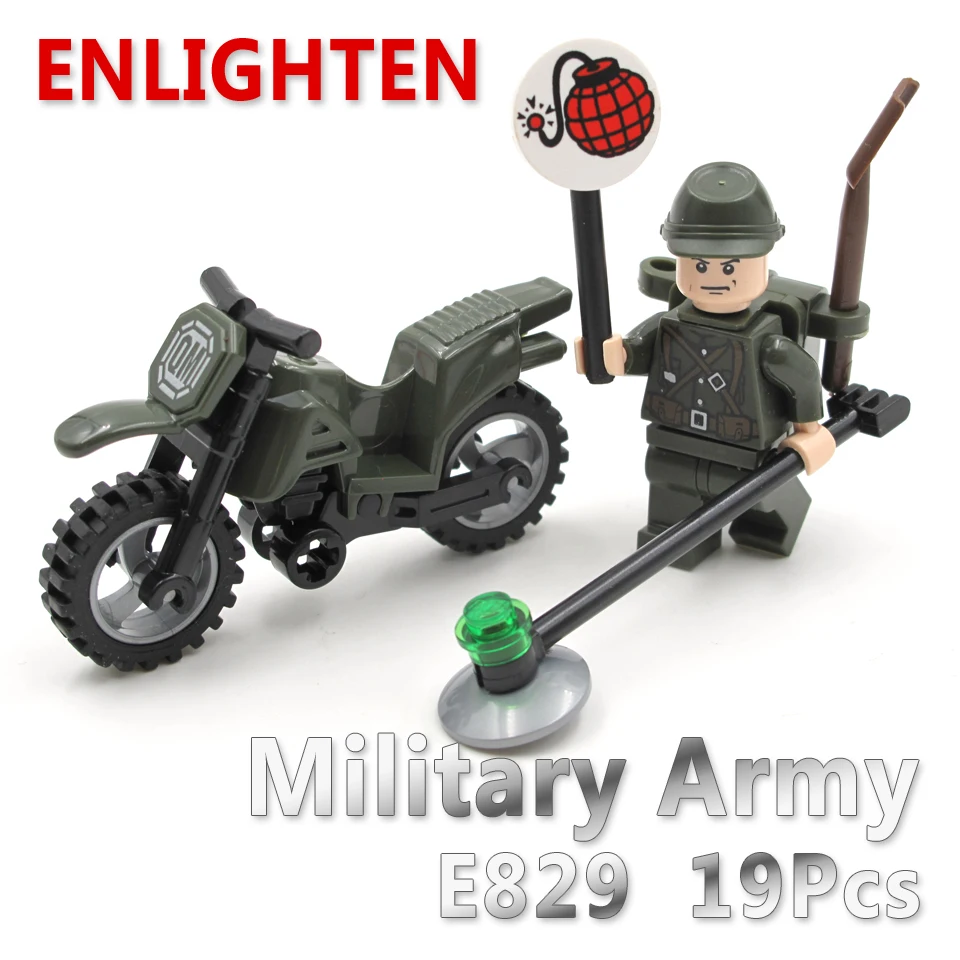 

FANKE Model Building Kits Blocks Hobbies Model Kit Toys for children Compatible Lego Lepin E829 19PCS Military M