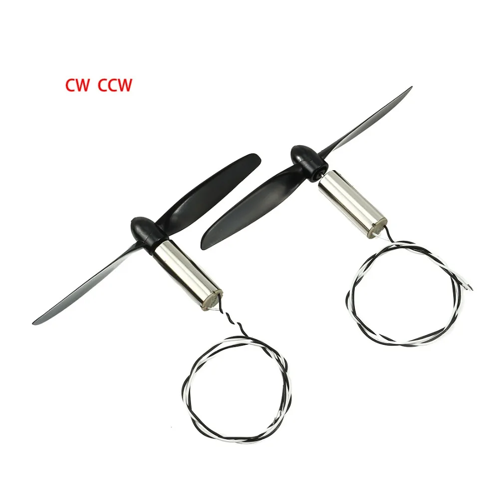 DC 3.7V 0.1A 45000RPM Coreless Motor 7x20mm Micro Brush Motor with 2 Black Helicopter Propellers