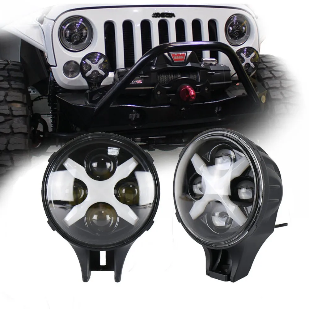 2PCS 6 inch Led Auxiliary Light 60w Car Spotlight Fog Light 12/24v with
