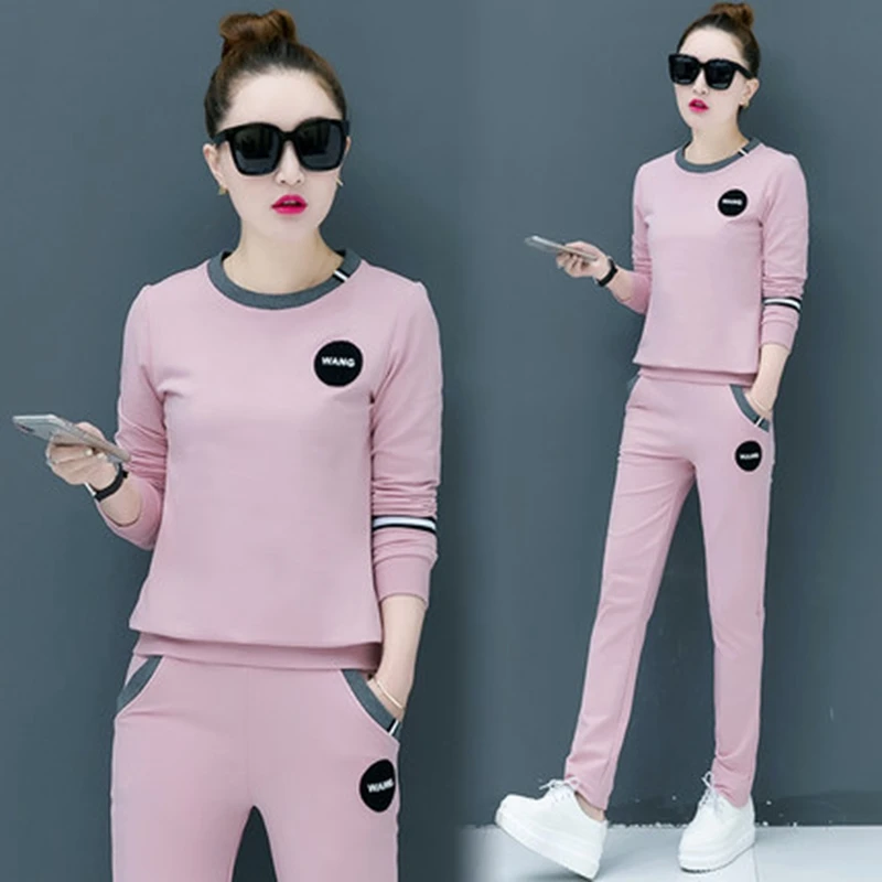 Women's 2 Piece Set Tracksuits for women Tops and Trousers Long Sleeve Sweatshirt Sporting Suit Female Plus Size Pants Suit Women's Sets