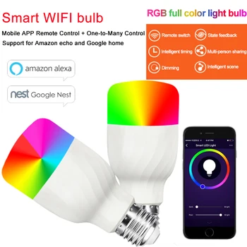

11W E27 RGBW Led Light WIFI Bulb Smart Home Dimmable Smart Lighting Bluetooth Lamp Color Change With Alexa Google Home