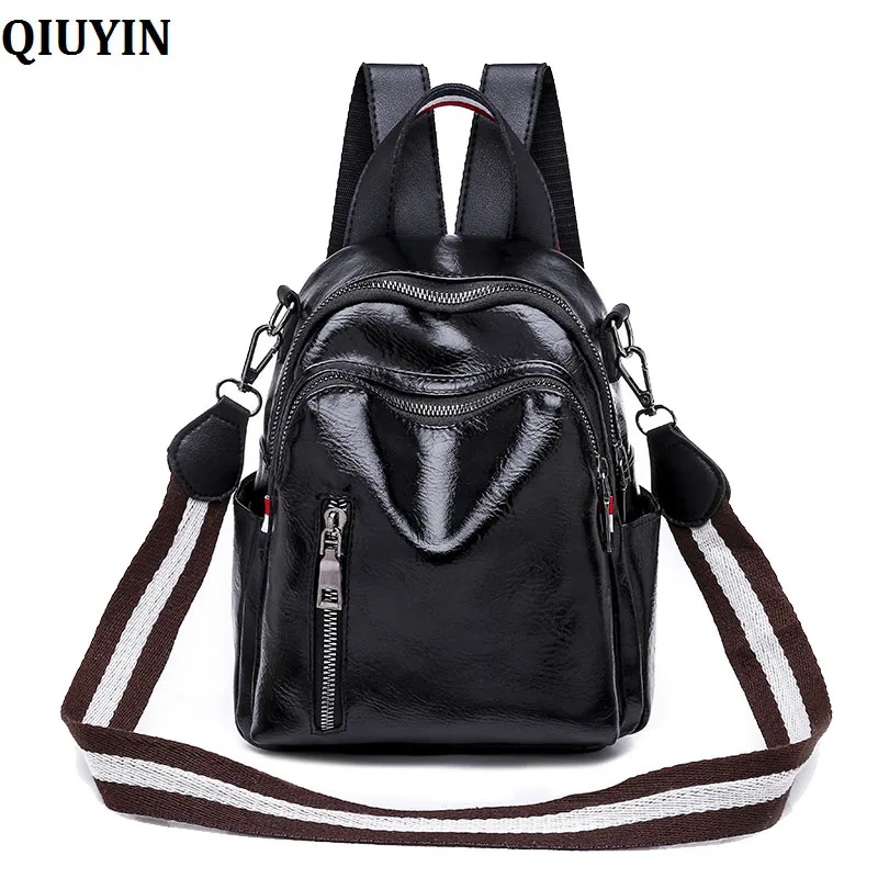 

QIUYIN Mochila Female Famous Brands Women Backpack for School Style Leather Bag For College Simple Design Women Casual Daypacks