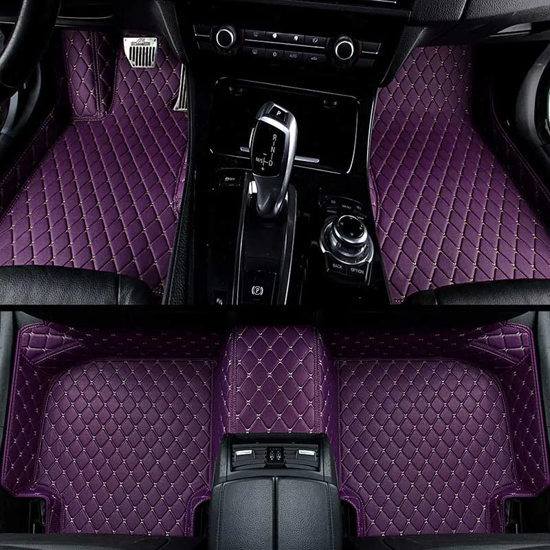 Пользовательские автомобильные коврики для Volkswagen vw passat поло Гольф tiguan jetta touran touareg Бора Sagitar Magotan Teramont автомобиль-Стайлинг - Название цвета: purple