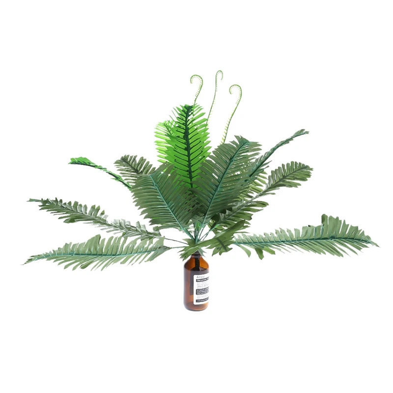 

18 Leaf Artificial Large Boston Fern Bush Evergreen Palm Plant Tree Foliage Plant Office Home Garden Party Decoration