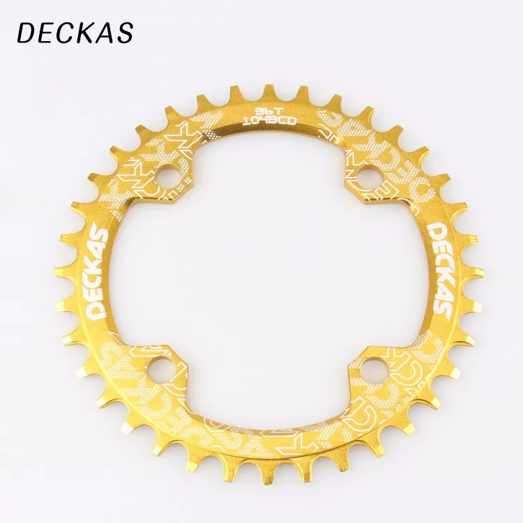 DECKAS 104 Bcd 32/34/36/38 T round Mountain Bicycle Crank Aluminum Toothed Wheel Hollow Crown Proper Repair 9 S 10 S 11 S