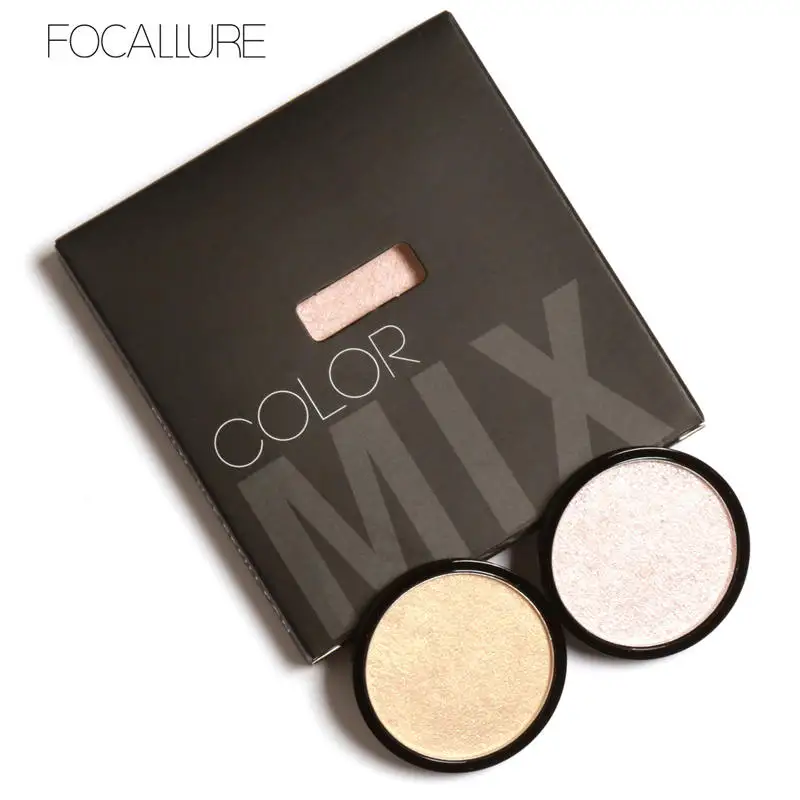 

FOCALLURE 5 Colors Illuminator Brightening Face Pressed Highlighter Powder Easy to Wear for Face Highlighter Thin And Smooth