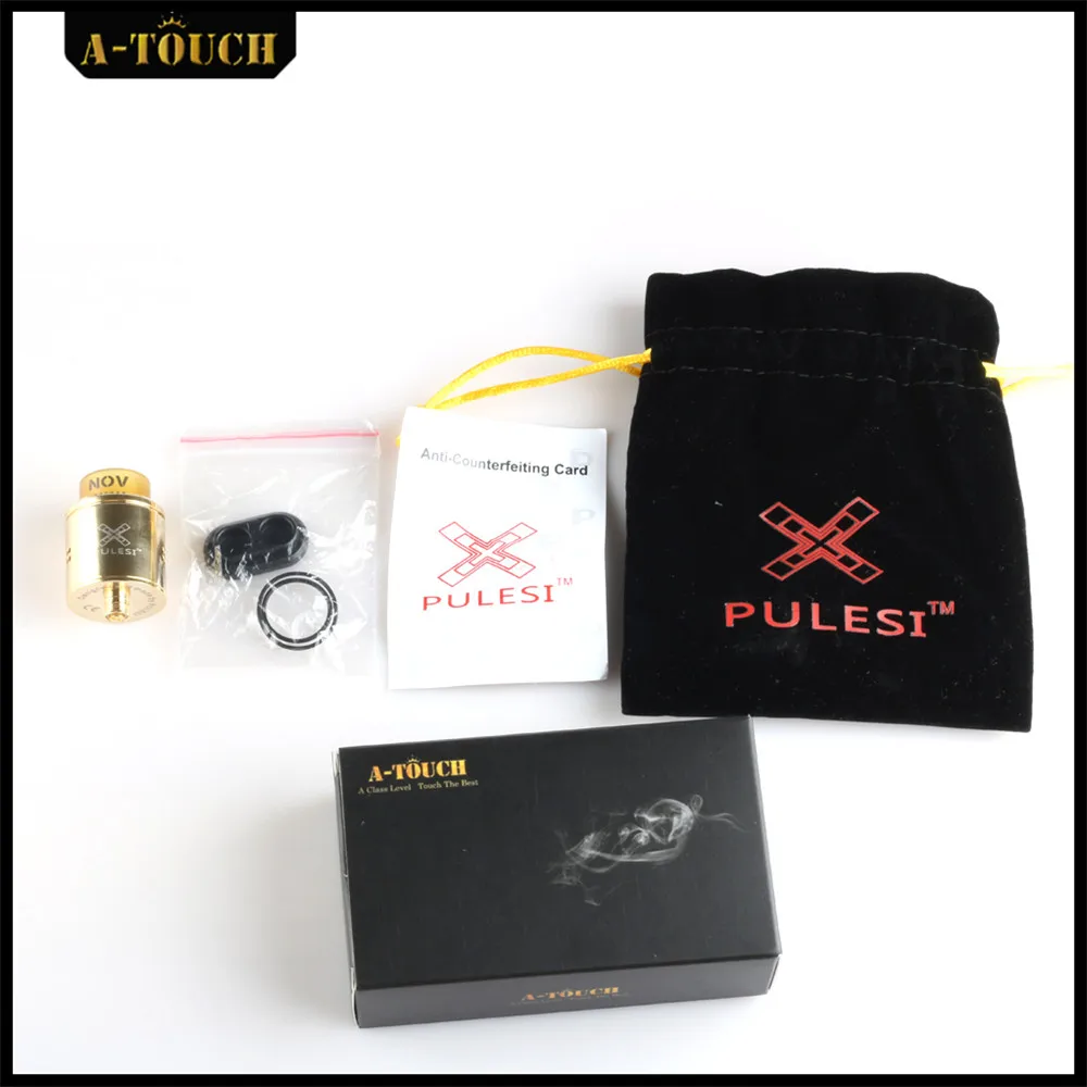 

A-Touch Original Pulesi Screwless NOV RDA Tank Rebuildable DIY Atomizer RTA Base Vape E Cigarette VS Goon 528 with High Quality
