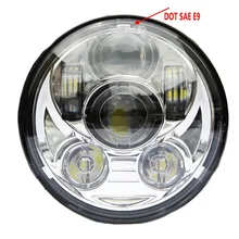 DOT , SAE , Emarked 5 3/4 5.75 Inch 45W Daymaker Projector LED Headlight for Harley Davidson Motorcycles