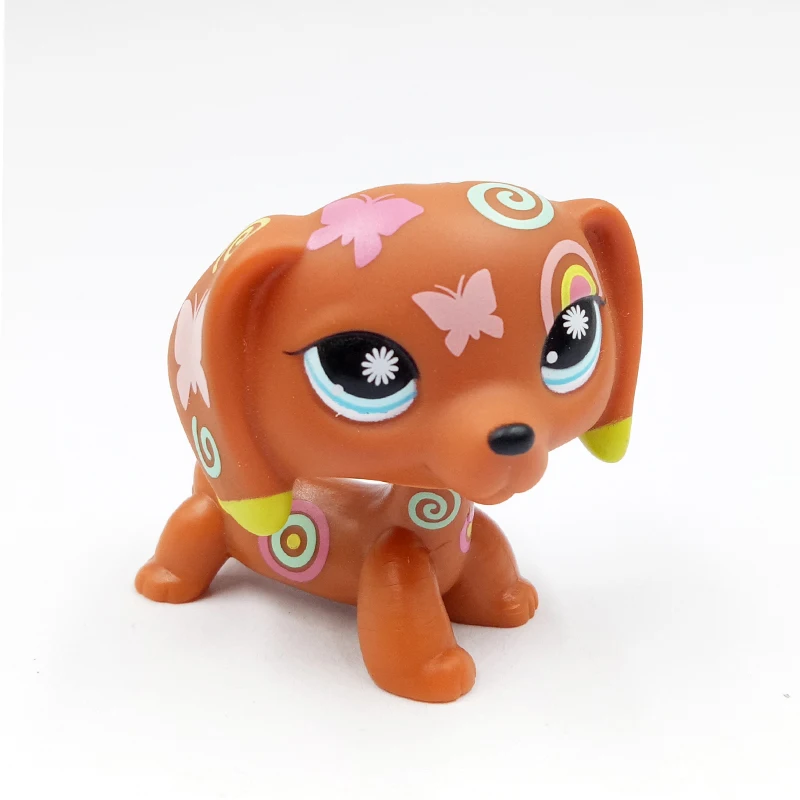 

pet shop lps toys Rare Animal #1010 littlest brown dog DACHSHUND butterfly Tattoo sausage child Christmas gifts